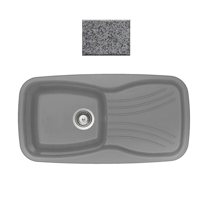 Νεροχύτης συνθετικού γρανίτη αντιστρεφόμενος Sanitec Classic  308 1B1D 97x51cm Granite Grey
